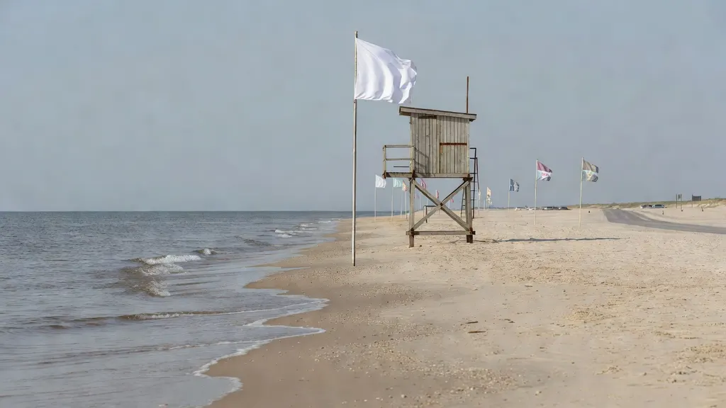 Co oznacza biała flaga na plaży