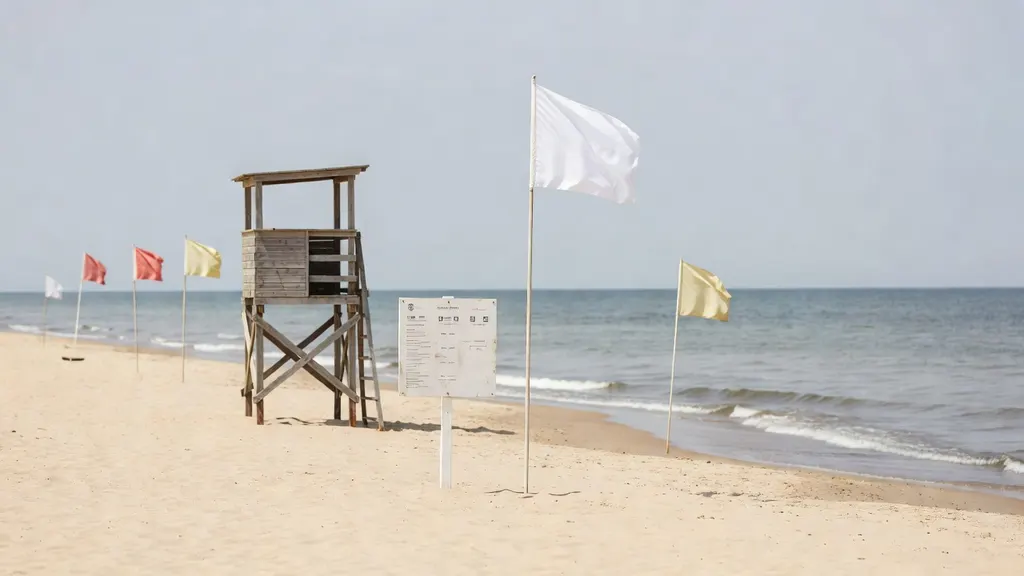 Co oznacza biała flaga na plaży